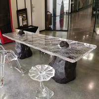Schönes Design Moderner Flexibler Individueller Langlebiger Handgefertigter Stabiler Vielseitiger Ozean-Acryl Restaurant-Esstisch