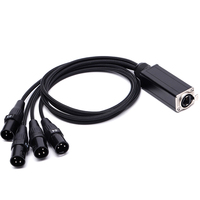 RJ45 vers Audio Snake 4 canaux 3 broches XLR RJ45 vers 4 connecteur XLR Câble répartiteur multi-réseau
