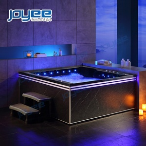 JOYEE Good Price Massage Spa Big Waterfall Hot Tub LED <strong>Light</strong> Strip Skirt <strong>Bathtub</strong> <strong>for</strong> 2-4 People Family Use Tub - Product Image 3