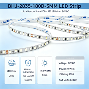 Bande LED SMD2835 Premium DC24V 16W avec alimentation, adressable individuellement pour projets d'enseignes commerciales, lumière 3000K 4000K 6500K - Product Image 6