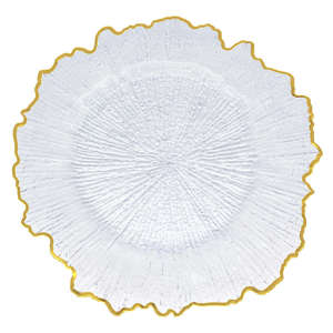 Plato de Presentación de 13 Pulgadas, Color Oro Rosa, Plástico Transparente, Venta al por Mayor, para Bodas y Fiestas, Reutilizable, Elegante y Económico - Product Image 3