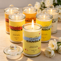 Bougie artisanale Winby D15T en cire de soja, style classique, écologique, aromathérapie, parfum de jasmin, pour mariages, Nouvel An, remise de diplômes