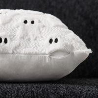 Housse de coussin personnalisée pour décoration d'Halloween, en polyester, douce pour la peau