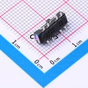 MST23D18G2 125 Slide Switch SMD Switch Double Pole Three Throw Rectangle Pin Header Gull Wing Type 12.95mm - Product Image 2