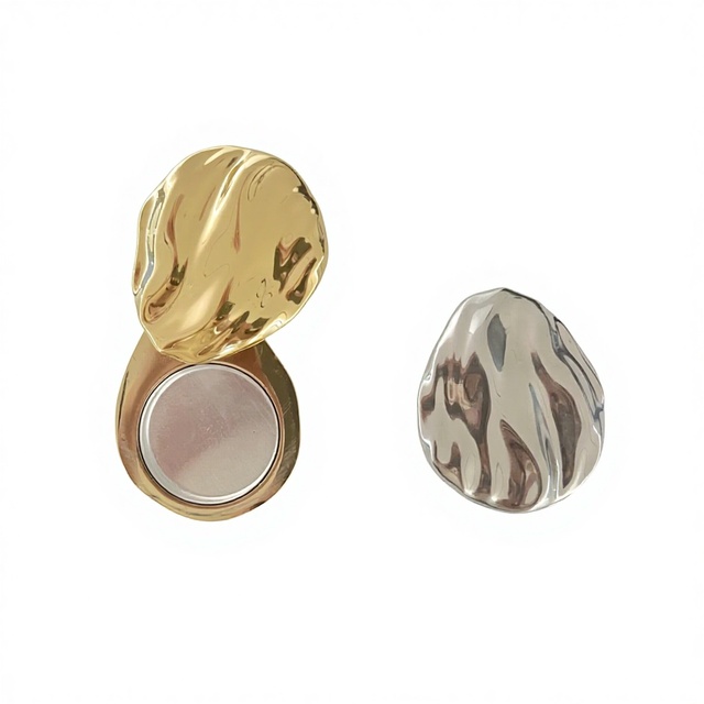 Luxury Zinc Alloy Refillable Solid Perfume Case Magnetic Metal Compact Container Custom Logo OEM for Fragrance Balm Cosmetic