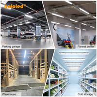 En Stock Lámpara LED Tri-proof de 4FT 40W 50W 120cm 3CCT con Potencia Seleccionable, Impermeable IP65 para Almacenes Industriales y Garajes