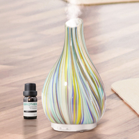 7 couleurs lumières LED pour bureau à domicile Yoga diffuseur d'huile essentielle coloré Art verre ultrasons Cool brume humidificateur