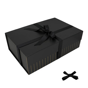 Caja grande de regalo con imán, Cajas de Regalo de estilo <span class=keywords><strong>Simple</strong></span>, color negro mate - Product Image 2