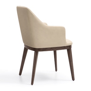 เก้าอี้ร้านกาแฟคุณภาพดีปรับแต่งได้ หุ้มหนัง PU พร้อมที่วางแขน สำหรับร้านอาหาร โรงแรม เก้าอี้ทานอาหารสำหรับโต๊ะอาหาร - Product Image 3