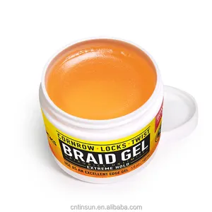 Customize Logo Extra Strong Hold Braiding Gel Glossy Texture Braid Gel Hair Moisture Smooth Edge Control Braid Gel