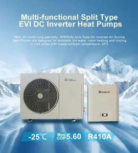 쪼개지는 체계 열 펌프 마이너스 25 도 공기 근원 EVI 열 Pump14KW 16KW 쪼개지는 Heatpump 단 하나 난방 시리즈