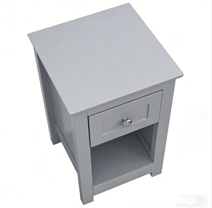 Table d'appoint moderne en PB avec un seul tiroir de rangement pour salon, chambre, table de contrôle, console, en bois - Product Image 5