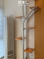 Arbre à chat autoportant d'intérieur avec meuble de présentation pour plantes, étagère de rangement métallique et boîte de rangement indépendante, design créatif pour la maison