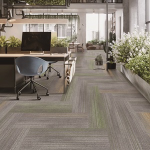 Cao giao thông chống cháy Nylon PVC văn phòng gạch thảm thiết kế hiện đại thương mại sàn gạch thảm tùy chỉnh kích thước 50x50cm - Product Image 3