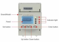Medidor de Energía Solar Acrel DJSF1352-RN/D de Doble Canal, Medición de CC, Multitarifa, Pantalla LCD SOE, Comunicación Infrarroja