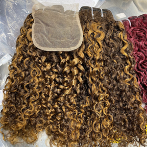 Extensiones de Cabello Humano SDD Piano Color Pixie Curls, Cabello Virgen de un Solo Donante, Super Double Drawn, Extensiones de Cabello Vietnamita con Rizos Pixie - Product Image 6