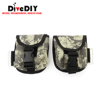 Pochette de plongée pour lest de 5 livres, multi-camouflage et couleur unie, sac de lest à fixation sur ceinture pour la plongée libre et la pêche sous-marine