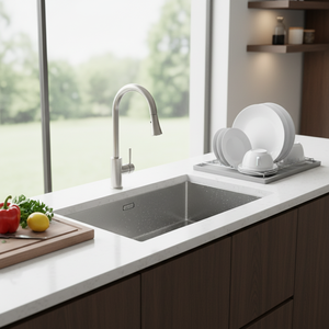 [CALMFORTE] CALMFORTE 830 Machine-Made Single Bowl Premium Sink Anti <b>Scratch</b> Embossed Steel Long Lasting Anti Bacterial Coating - Product Image 3