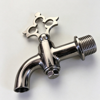 Robinet de cuisine et de salle de bain mural en acier inoxydable 316, finition nickel brossé vintage, haute qualité, pour douche cascade et laverie