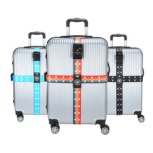 Correas DE EQUIPAJE DE VIAJE ajustables multicolores, cinturón de seguridad para maleta con hebilla de plástico o bloqueo de código, accesorios de embalaje de equipaje - Product Image 1