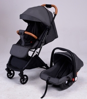 Poussette bébé 2 en 1 Poussette de voyage à 4 roues pour bébé de 1 à 3 ans avec siège auto inclus