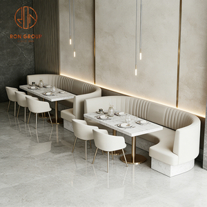 Set di Tavoli e Sedie in Marmo per Caffetteria e Ristorante, Divano e Panche per Ristorante - Product Image 4
