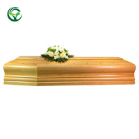 Ataúd de cremación de madera de pino macizo de estilo italiano directo de fábrica Heze ataúd funerario ataúd italiano de madera de álamo de alta calidad