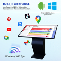 Ikinor - Quiosco Interactivo con Pantalla Táctil de 55 Pulgadas, IP65, para Interiores, con Soporte de Pie, para Publicidad e Información, 1 Año de Garantía, para Compras