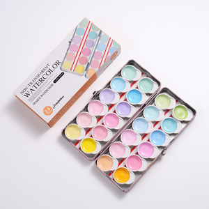 Peintures à l'<span class=keywords><strong>aquarelle</strong></span> semi-humides Fontainebleau 24 couleurs, godets magnétiques détachables, peintures à l'<span class=keywords><strong>aquarelle</strong></span> solides portables - Product Image 1
