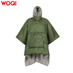 Woqi Sac de couchage poncho portable pour adulte, style enveloppe, en polyester respirant et léger, vert militaire, pour voyage et randonnée - Product Image 1