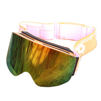 Lunettes de ski professionnelles, double couche anti-buée, lentille sphérique, technologie OTG, compatibles avec les casques, lunettes de ski pour hommes, femmes, adultes