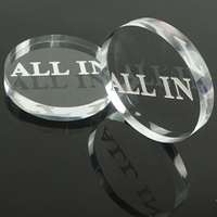 Accessoires de jeu de poker de casino Acrylique transparent de haute qualité Bouton ALL IN Équipement de salle de poker personnalisé de toutes sortes ALL IN