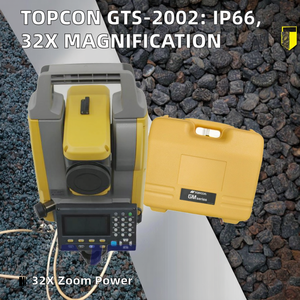 กล้องวัดมุม Topcon GTS-2002 GPS Total Station ระดับการป้องกัน IP66 กำลังขยาย 32 เท่า ความแม่นยำมุม 2 วินาที ความแม่นยำ 2 มม. + 2ppm รองรับปริซึม GM102 GM105 GM52 รุ่น GTS-2002 T - Product Image 3