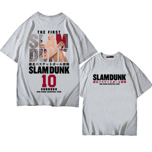 Venta al por mayor la primera <span class=keywords><strong>camiseta</strong></span> <span class=keywords><strong>de</strong></span> cuello redondo <span class=keywords><strong>Slam</strong></span> <span class=keywords><strong>Dunk</strong></span> 100 algodón Camisetas hechas a medida Premium algodón 210gsm <span class=keywords><strong>camiseta</strong></span> - Product Image 2