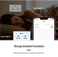 Prise murale intelligente Tuya Smart Home, norme américaine, avec moniteur de consommation d'énergie WiFi, port USB, verre trempé, commande vocale Alexa, contrôle via l'application Smart Life