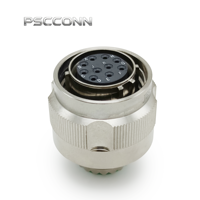 Connecteur électrique circulaire industriel PSCCONN série D38999 III J599 26FC98SA 33A 400V, 10 broches, avec contre-écrou, pour l'aviation