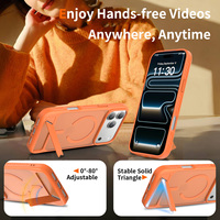 Großhandel Luxus Magnetische Handyhülle mit Unsichtbarem Ständer Stoßfeste Schutzhülle Soft-Touch für iPhone 18 17 16 15 Pro Max