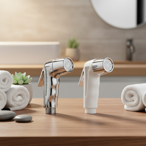 Pulvérisateur <span class=keywords><strong>de</strong></span> bidet manuel en plastique avec inverseur, écologique, sortie d'eau unique, utilisation hôtelière, pression d'eau réglable, installation facile - Product Image 4