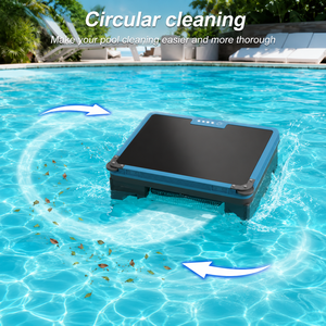 Robot nettoyeur de piscine et skimmer auto-rechargeable pour piscines hors sol, élimine les algues <span class=keywords><strong>moutarde</strong></span> claires, logo personnalisé - Product Image 3