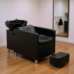 Fauteuil de Lavage Professionnel pour Salon et Spa, Céramique, Repose-Pieds Large, Modèle D0100HRXUDT, Fauteuil de Coiffure pour Salon de Beauté, Résistance 661,4 LBS - Product Image 2