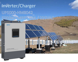 เครื่องแปลงไฟพลังงานแสงอาทิตย์แบบไฮบริด 3KW 5KW 24V 48V 220/230V AC คลื่นไซน์บริสุทธิ์ ระบบ MPPT คู่ แบบ On/Off Grid - Product Image 6
