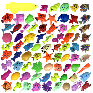 Jouets de pêche magnétiques Yuechuangcheng, poissons factices en plastique imprimés colorés en vrac pour parcs, places publiques, parcs d'attractions, enfants de 2 à 14 ans - Product Image 2