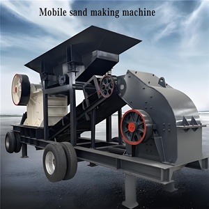 Máy nghiền búa diesel với băng tải và máy cấp liệu di động máy nghiền hàm đá động cơ diesel nhỏ Máy Nghiền hàm đá - Product Image 4