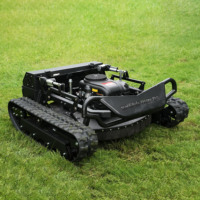 Tondeuse à gazon télécommandée à essence 22 CV, coupe-herbe sur chenilles 900 mm pour le défrichement commercial, la protection des vergers et des pentes