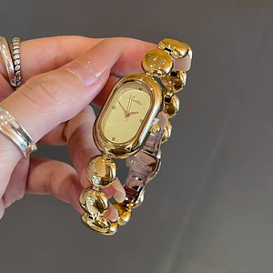 <span class=keywords><strong>Montre</strong></span> à chaîne ovale à perles Scottie D9731B, style français, pour <span class=keywords><strong>femme</strong></span>, <span class=keywords><strong>bracelet</strong></span> en <span class=keywords><strong>acier</strong></span> inoxydable, un cadeau spécialement pour ma petite amie - Product Image 5