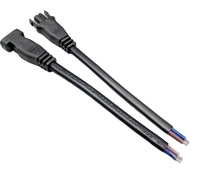 Kabel Daya QUANWEI 2464 2pin Male dan Female, Kabel Listrik DC, Harness Kabel untuk Konektor Kabel LED