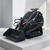 Mini-chargeuse compacte sur chenilles avec console numérique et joystick hydraulique, pour le jardinage