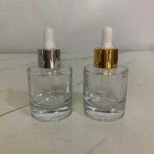 Hengjian wholesale 30ml glass essential oil bottle with dropper for serum bottles cosmetic packaging