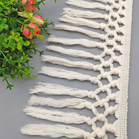 Tailles personnalisées Bandes de frange de gland de coton DIY rideau tapis noué gland frange garniture