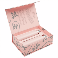 Caja Magnética Rígida de Papel para Protector Solar de Lujo con Logotipo Personalizado, Caja de Embalaje Magnética Rosa Reciclable para Cosméticos